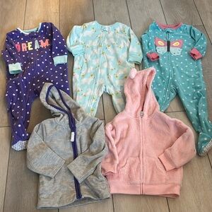 Lot of baby girls fleece items size 12 months